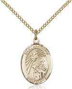 St. Margaret Mary Alacoque Medal<br/>8072 Oval, Gold Filled