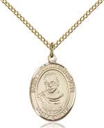 St. Maximilian Kolbe Medal<br/>8073 Oval, Gold Filled