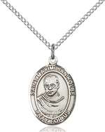 St. Maximilian Kolbe Medal<br/>8073 Oval, Sterling Silver