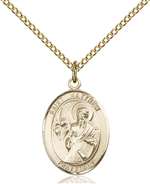 St. Matthew the Apostle Medal<br/>8074 Oval, Gold Filled