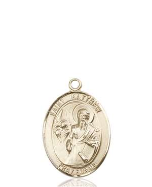 St. Matthew the Apostle Medal<br/>8074 Oval, 14kt Gold