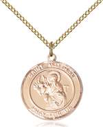 St. Matthew the Apostle Medal<br/>8074 Round, Gold Filled