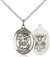 St. Michael / Navy Medal<br/>8076 Oval, Sterling Silver
