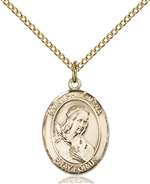 St. Philomena Medal<br/>8077 Oval, Gold Filled