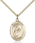 St. Monica Medal<br/>8079 Oval, Gold Filled