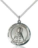 St. Monica Medal<br/>8079 Round, Sterling Silver