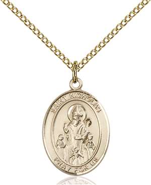 St. Nicholas Medal<br/>8080 Oval, Gold Filled