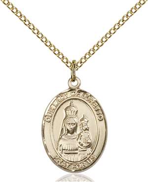 Our Lady of Loretto Medal<br/>8082 Oval, Gold Filled
