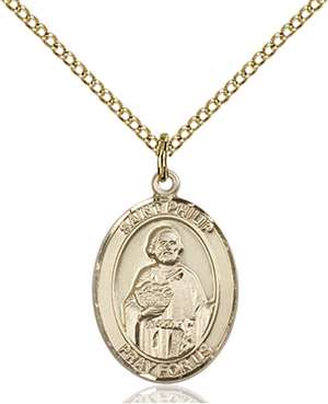 St. Philip the Apostle Medal<br/>8083 Oval, Gold Filled