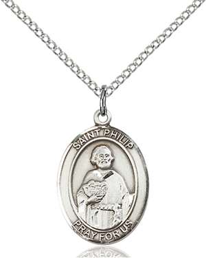 St. Philip the Apostle Medal<br/>8083 Oval, Sterling Silver