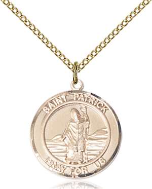 St. Patrick Medal<br/>8084 Round, Gold Filled