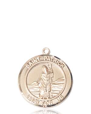 St. Patrick Medal<br/>8084 Round, 14kt Gold
