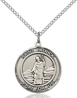 St. Patrick Medal<br/>8084 Round, Sterling Silver