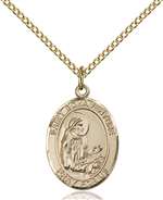 St. Bonaventure Medal<br/>8085 Oval, Gold Filled