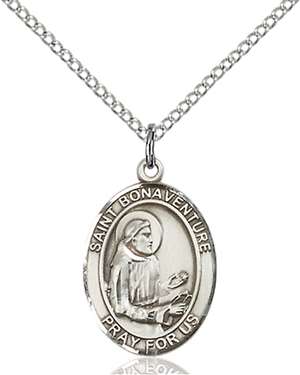 St. Bonaventure Medal<br/>8085 Oval, Sterling Silver