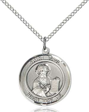 St. Paul the Apostle Medal<br/>8086 Round, Sterling Silver