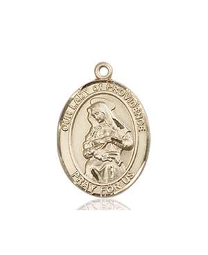 Our Lady of Providence Medal<br/>8087 Oval, 14kt Gold