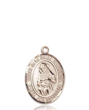 Virgen de la Divina Medal<br/>8087 Spanish, Oval, 14kt Gold