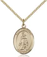 St. Peregrine Laziosi Medal<br/>8088 Oval, Gold Filled