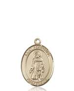 St. Peregrine Laziosi Medal<br/>8088 Oval, 14kt Gold