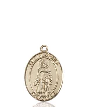 St. Peregrine Laziosi Medal<br/>8088 Oval, 14kt Gold