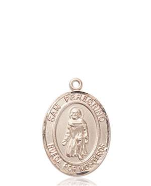 San Peregrino Medal<br/>8088 Spanish, Oval, 14kt Gold