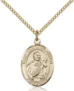 St. Martin De Porres Medal<br/>8089 Oval, Gold Filled