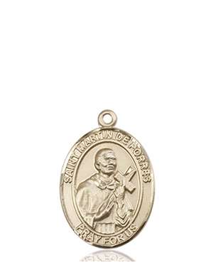 St. Martin De Porres Medal<br/>8089 Oval, 14kt Gold
