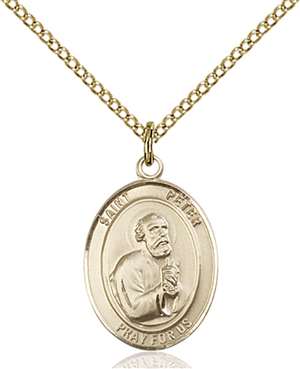 St. Peter the Apostle Medal<br/>8090 Oval, Gold Filled
