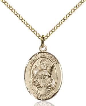 St. Raymond Nonnatus Medal<br/>8091 Oval, Gold Filled