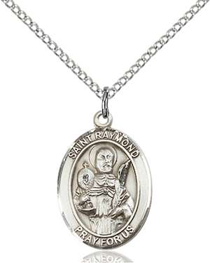 St. Raymond Nonnatus Medal<br/>8091 Oval, Sterling Silver