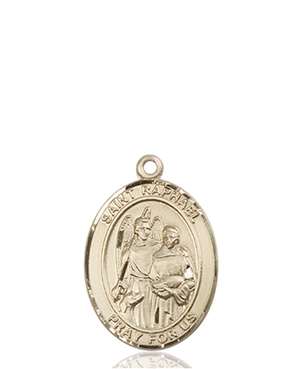 St. Raphael the Archangel Medal<br/>8092 Oval, 14kt Gold