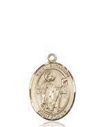 St. Richard Medal<br/>8093 Oval, 14kt Gold