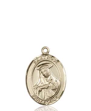 St. Rose of Lima Medal<br/>8095 Oval, 14kt Gold