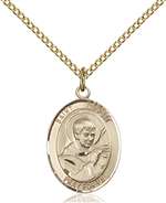 St. Robert Bellarmine Medal<br/>8096 Oval, Gold Filled