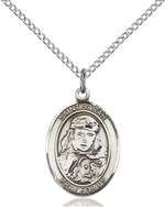 St. Sarah Medal<br/>8097 Oval, Sterling Silver