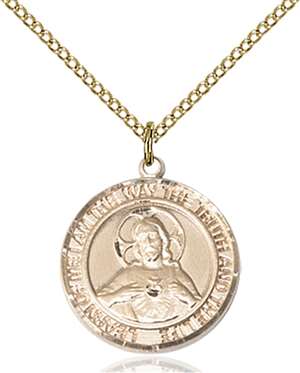 Scapular Medal<br/>8098 Round, Gold Filled