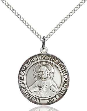 Scapular Medal<br/>8098 Round, Sterling Silver