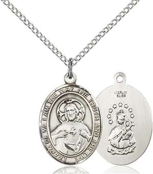 Scapular Medal<br/>8098 Oval, Sterling Silver