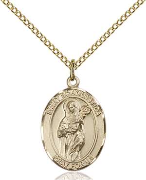 St. Scholastica Medal<br/>8099 Oval, Gold Filled