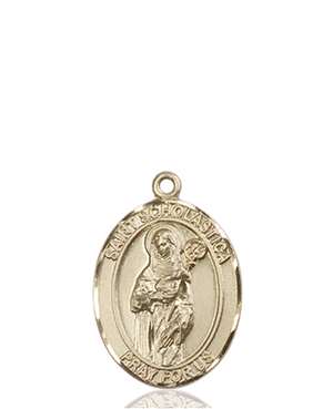 St. Scholastica Medal<br/>8099 Oval, 14kt Gold