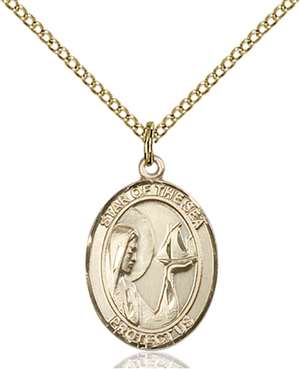 Our Lady Star of the Sea Medal<br/>8101 Oval, Gold Filled