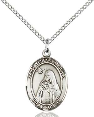 St. Teresa of Avila Medal<br/>8102 Oval, Sterling Silver