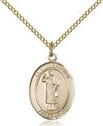 St. Stephen the Martyr Medal<br/>8104 Oval, Gold Filled