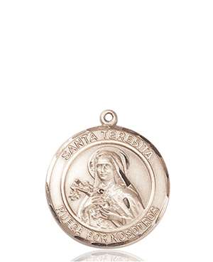 Santa Teresita Medal<br/>8106 Spanish, Round, 14kt Gold