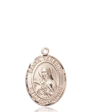 Santa Teresita Medal<br/>8106 Spanish, Oval, 14kt Gold