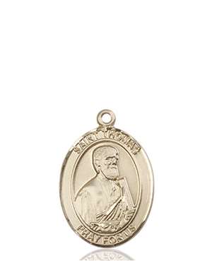 St. Thomas the Apostle Medal<br/>8107 Oval, 14kt Gold