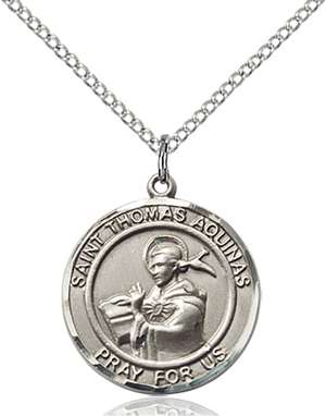 St. Thomas Aquinas Medal<br/>8108 Round, Sterling Silver