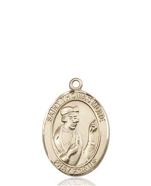 St. Thomas More Medal<br/>8109 Oval, 14kt Gold