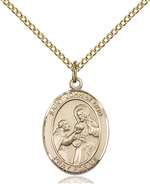 St. John of God Medal<br/>8112 Oval, Gold Filled